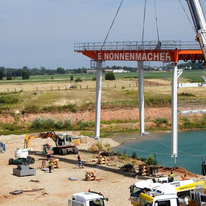 Montage drague flottante à Brumath Bischwiller 8