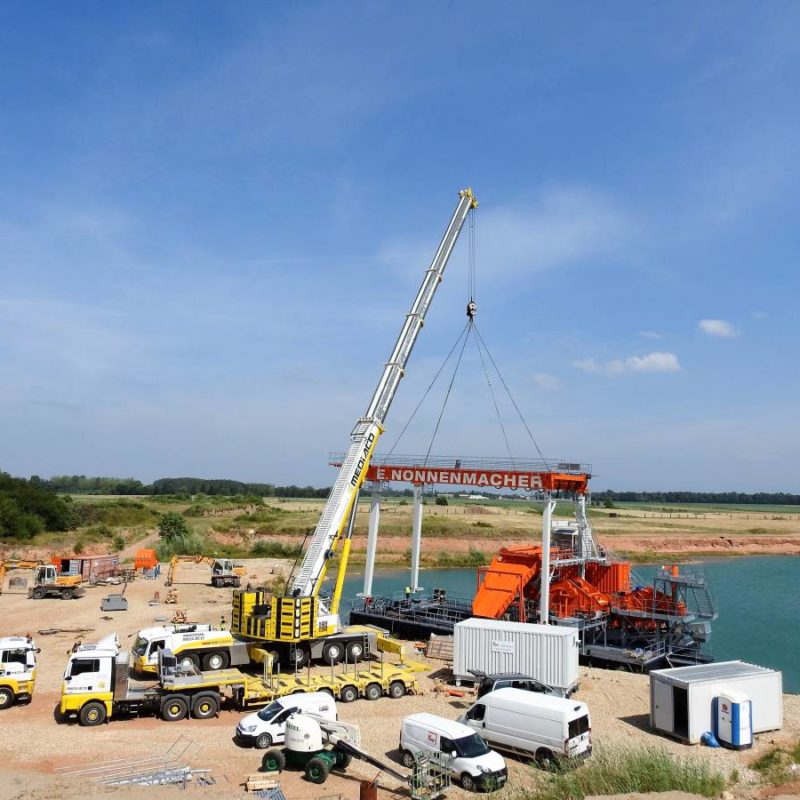 Montage drague flottante à Brumath Lingolsheim 9