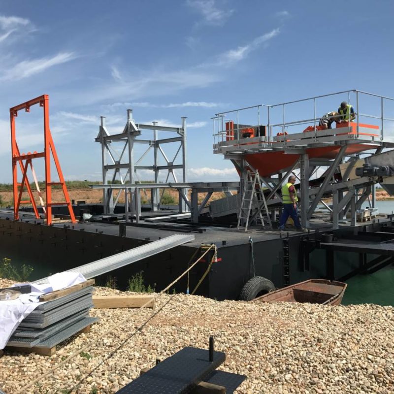 Montage drague flottante à Brumath Hœœnheim 1