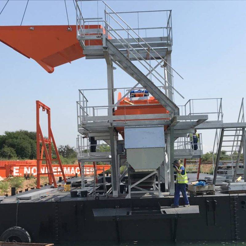 Montage drague flottante à Brumath Haguenau 3