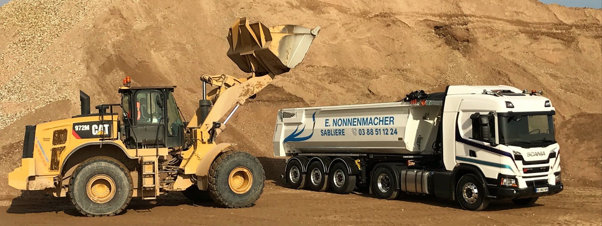 Vente de sable, gravier et concass&eacute; &agrave; Brumath pr&egrave;s de Strasbourg Erstein